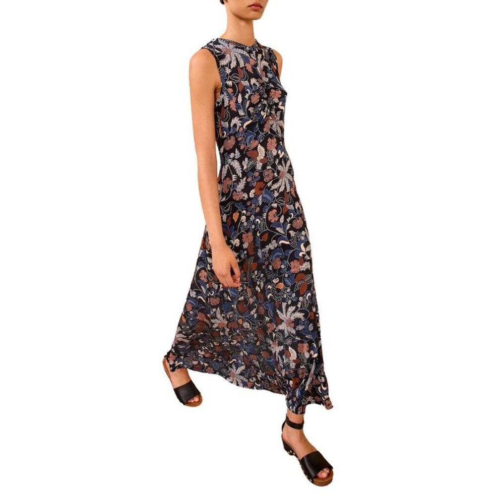 Ulla Johnson Womens Lina Ruched Midi Dress
